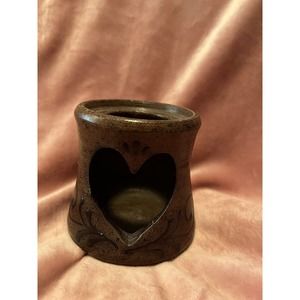 VTG MAPLE CITY SALT GLAZE HEART SHAPED Candle Holder TEALIGHT WARMER 1987